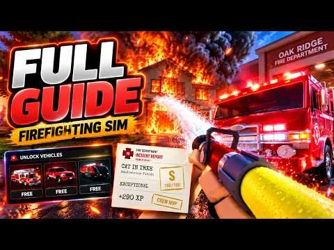 Firefighting Sim Guide! (Tips & Tricks, XP FAST, All Vehicles, Controls & MORE) ROBLOX